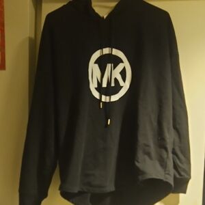 MICHAEL Michael Kors Black and White Hoodie Sweatshirt with MK Logo